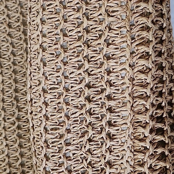 Time and Tru Tan Woven Tote with "Vacay" in Purple - Picture 5 of 12